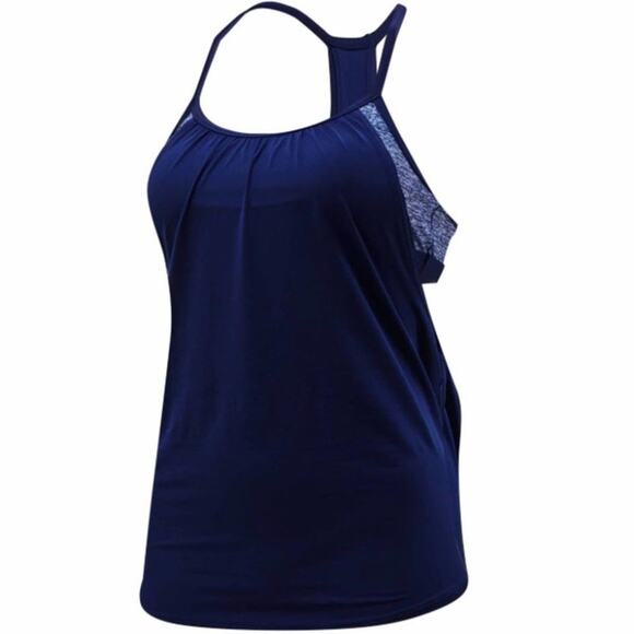 TYR Womens XS Blue 2 IN 1 Tankini Swim Top - Picture 1 of 7